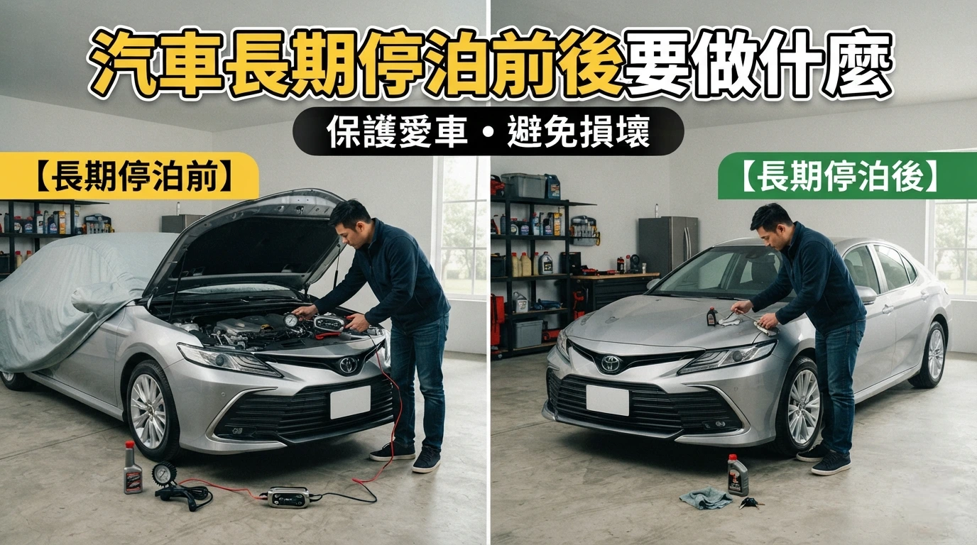 汽車長期停泊前後要做甚麼?